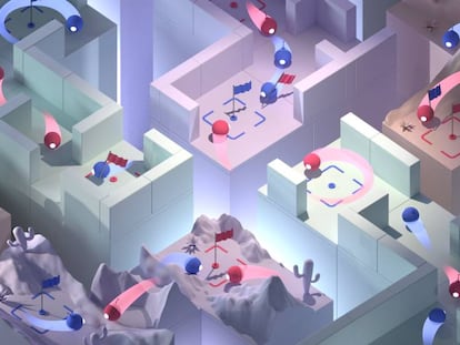 Recreaciones de un juego utilizadas por DeepMind para probar a "agentes artificiales".