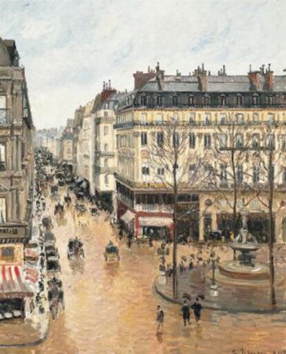 'Rue Saint‐Honoré por la tarde. Efecto de lluvia' (1897), óleo de 81 x 65 centímetros propiedad del Museo Thyssen‐Bornemisza.