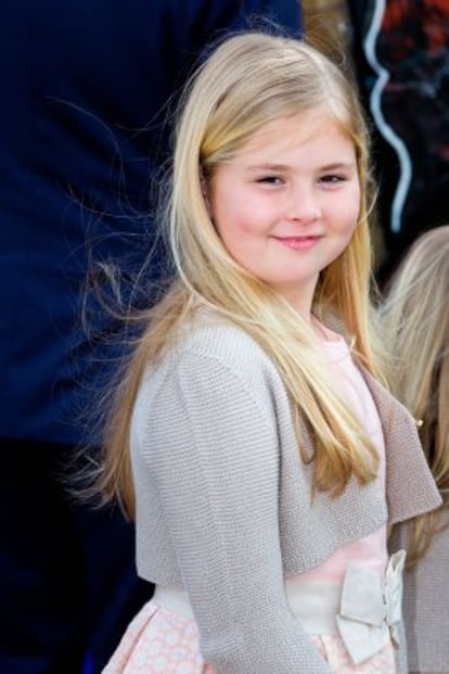 Princesa Amalia de Holanda de 11 años.