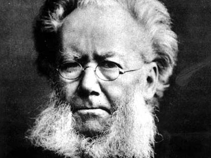 Retrato del dramaturgo Henrik Ibsen (1828-1906).