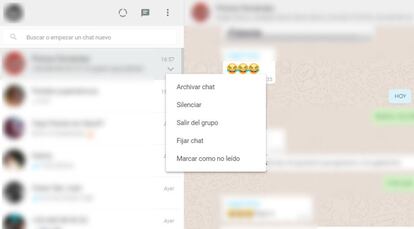 Fija uno o varios chats en WhatsApp Web