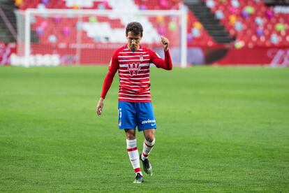 Milla, durante un partido del Granada en Los Cármenes. / AFP