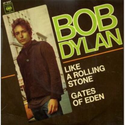 O single de 'Like a rolling stone'.