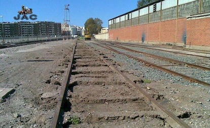 Obras en la estación de Águilas, en Murcia.