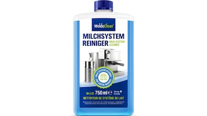 Botella de 750 ml de líquido limpiador de sistemas de leche WoldoClean.