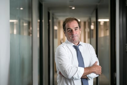 Borja García-Egotxeaga, consejero delegado de la plataforma residencial Neinor Homes, fotografiado en sus oficinas en Madrid. 