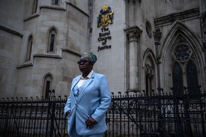 Rosamund Adoo-Kissi-Debrah, madre de Ella Kissi-Debrah, en los Reales Tribunales de Justicia de Londres, el 15 de julio.