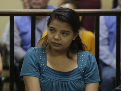 La joven salvadoreña Imelda Cortez, acusada de un intento de aborto.