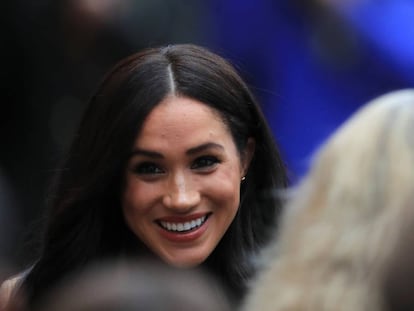 Meghan Markle, na últiam terça-feira.