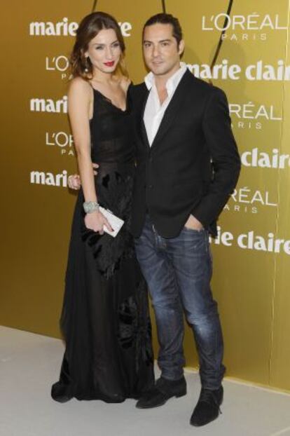 David Bisbal y Raquel Jiménez posaron juntos por primera vez en un 'photocall'.