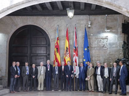 El jurado de los premios Rei Jaume I reunidos poco antes de conocerse los premiados. 