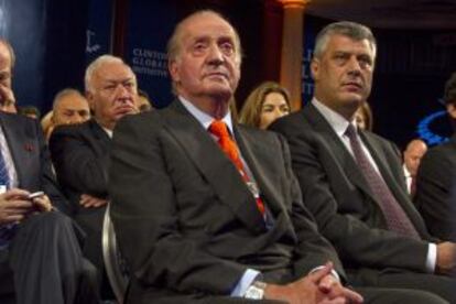 El Rey Juan Carlos I de España, ayer en la inauguración oficial de la Iniciativa Global Clinton en Nueva York.