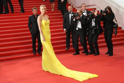 Charlize Theron y Sean Penn en la alfombra roja de Cannes en mayo de 2015.