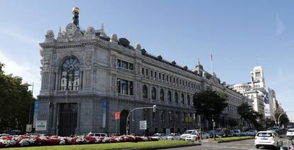 Fachada del Banco de España, Madrid.