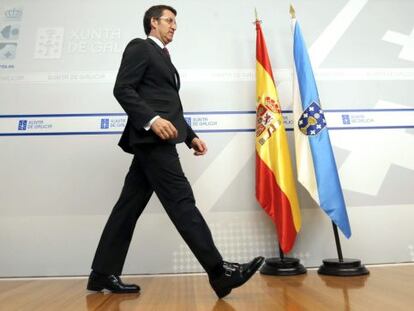 El presidente de la Xunta, Alberto Núñez Feijóo
