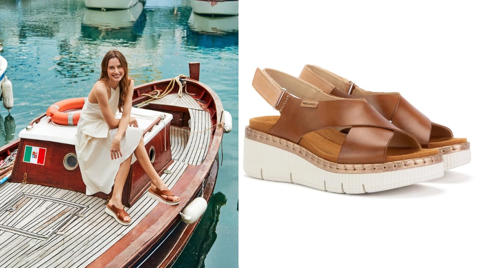 Sandalias con cuña Gomera. 