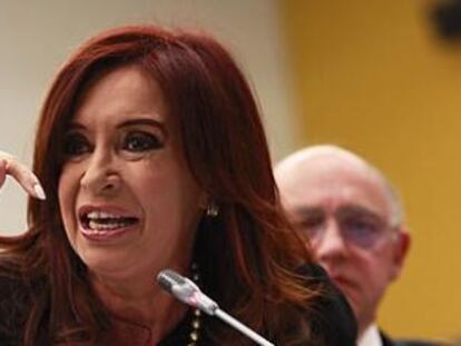 Cristina Fernández de Kirchner, presidenta de Argentina, durante una intervención en la ONU