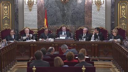 El tribunal del judici del procés, dimarts.