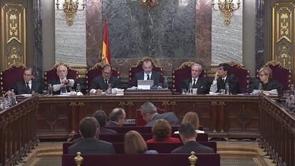 El tribunal del judici del procés, dimarts.