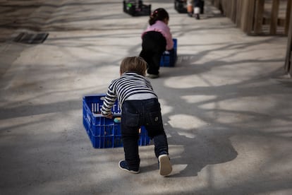 Alumnos de una escuela infantil del área de Barcelona.