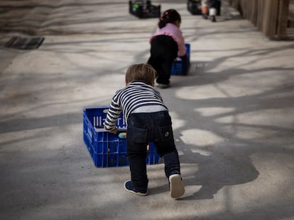 Alumnos de una escuela infantil del área de Barcelona.