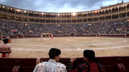 Vista de la plaza de Las Ventas durante una corrida.