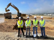 Arranque de la construcción del centro de datos de Merlin en Lisboa, en una imagen cedida por la empresa.