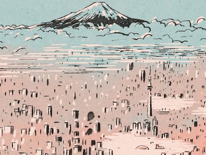 Una de las páginas del cómic 'Tokio: vida de pueblo en la metrópoli'.