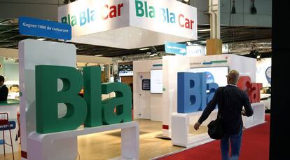 Stand de BlaBlaCar durante el Paris Motor Show.