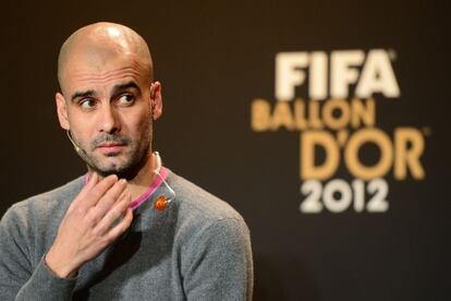 El entrenador español Pep Guardiola durante la gala del Balón de Oro celebrada en Zúrich.