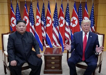 El encuentro, en este entorno enormemente simbólico, es el tercero entre Trump y Kim en un año. El primero tuvo lugar el 12 de junio de 2018, en Singapur.