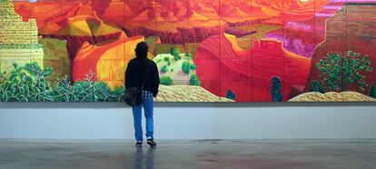 "Un gran cañón más próximo", una de las obras del artista británico David Hockney en la exposición que mostró en mayo de 2012.