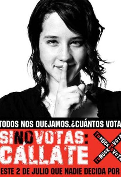 La cantante Ximena Sariñana, junto con otros artistas, rockeros y cantantes, participa en una campaña en televisión, radio y prensa en la que invitan a los jóvenes a salir a elegir presidente el próximo domingo 6 de julio.