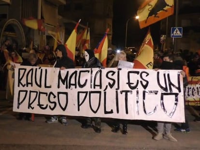 Moment de la manifestació a Balsareny.