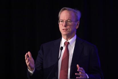 Eric Schmidt, en una conferencia de seguridad e inteligencia artificial en Washington DC en 2019.