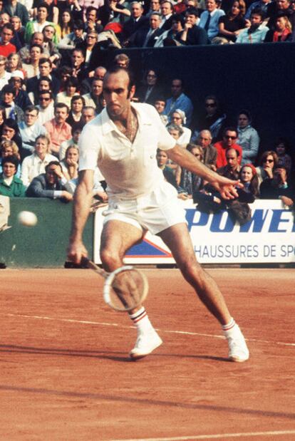 Gimeno, en la final de Roland Garros 1972.