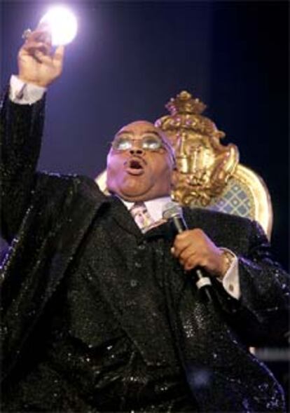 Solomon Burke, durante su actuación en el festival de Vitoria.