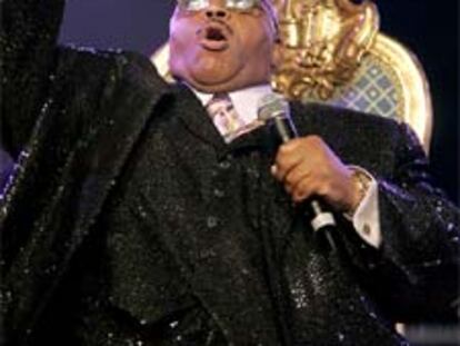 Solomon Burke, durante su actuación en el festival de Vitoria.