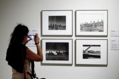 Cuatro de las imágenes de Centelles que se pueden ver en la exposición relativas al frente de la Guerra Civil.