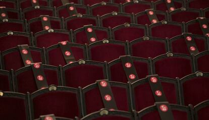 Butaques del Liceu, preparades per complir les restriccions d'aforament.