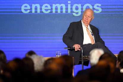 El ex presidente Ricardo Lagos en una conferencia del C&iacute;rculo de Montevideo en Buenos Aires, el 11 de mayo.