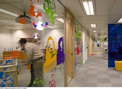 Las oficinas de Google, en Madrid, cuentan con una sala de juegos y diferentes "rincones de descanso".