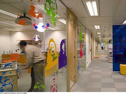 Las oficinas de Google, en Madrid, cuentan con una sala de juegos y diferentes "rincones de descanso".