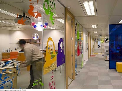 Las oficinas de Google, en Madrid, cuentan con una sala de juegos y diferentes "rincones de descanso".