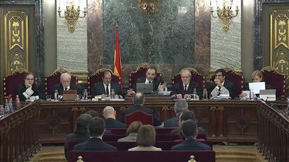 Jordi Turull addressing the Supreme Court on Tuesday.