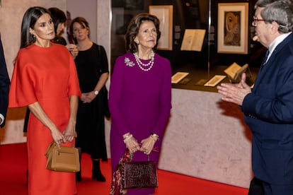 La Reina llevó el mismo vestido en una visita oficial a Estocolmo (Suecia).