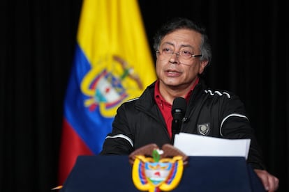 Alocución de Gustavo Petro, en una imagen de archivo.