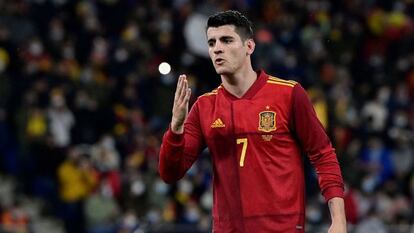 Morata con la seleccin espa?ola