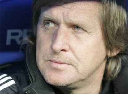 Bernd Schuster, en los instantes previos al partido frente al Real Unión.