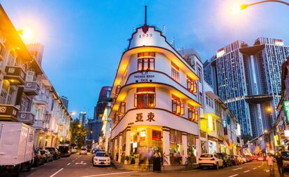 Uma rua do bairro de Keong Saik, em Cingapura.